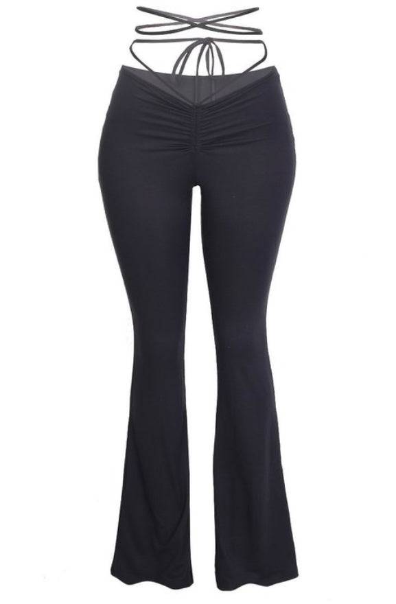 Try Again Stretch Flare Pants - Black - Closet Candy Boutique